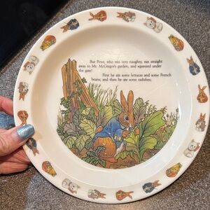 Vintage Peter Rabbit Children's Dinner Plate